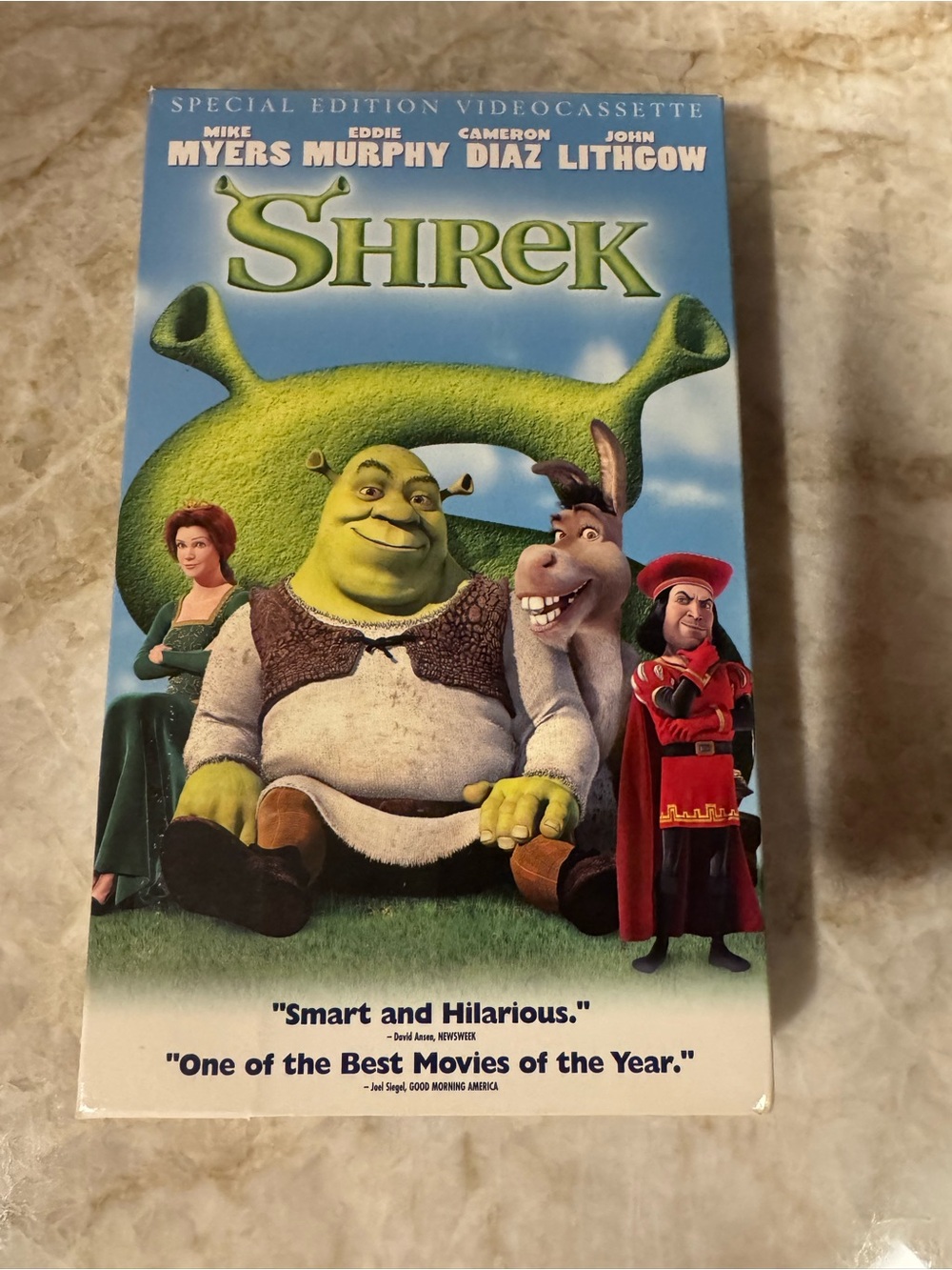 Shrek Special Edition video cassette - Blue & Green Cover